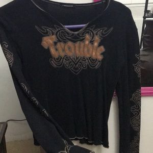 Long sleeve crop top